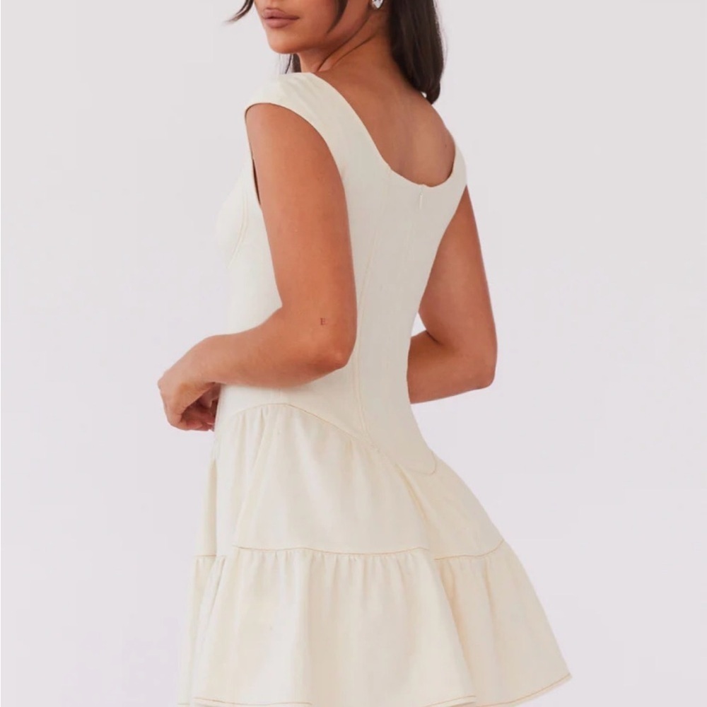 NWT Peppermayo Isabella Denim Bustier Dress - Antique Sz 2 - Picture 3 of 8
